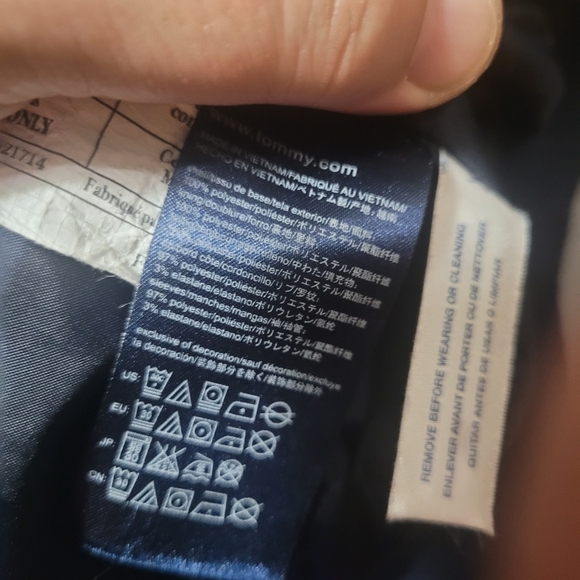 Tommy Hilfiger Navy Light Puffer Jacket XXS - Picture 6 of 7